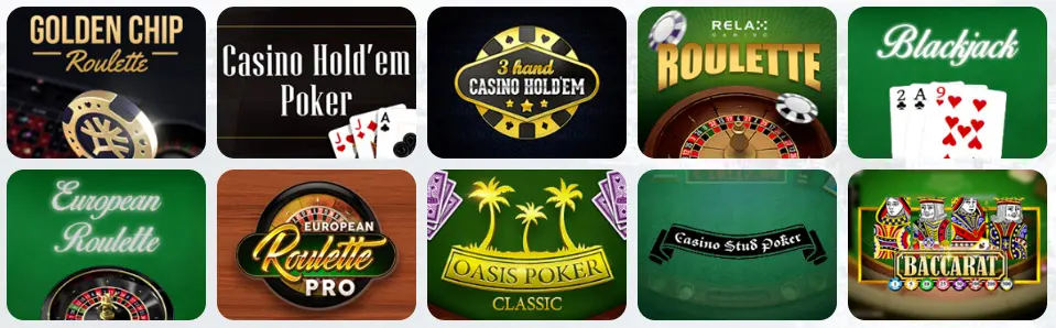 Juegos de mesa en HELL SPIN CASINO